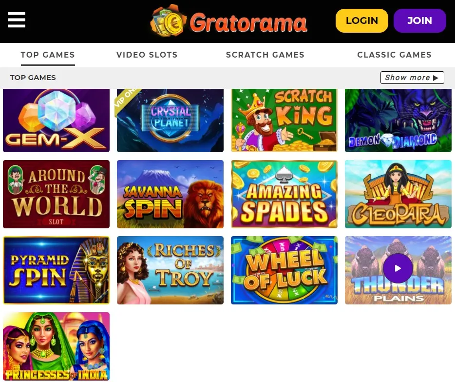 Gratorama-game
